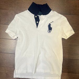 Boys Polo Shirt - Oversized Polo on Front -  EUC Size 6